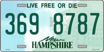 NH license plate 3698787