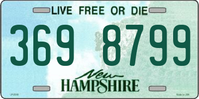 NH license plate 3698799