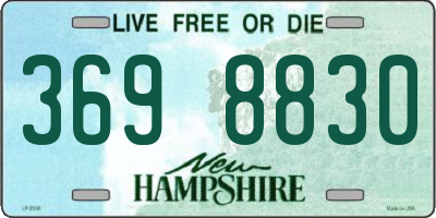 NH license plate 3698830