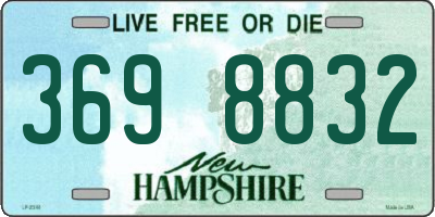 NH license plate 3698832