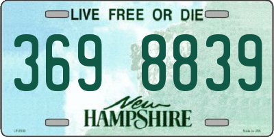 NH license plate 3698839