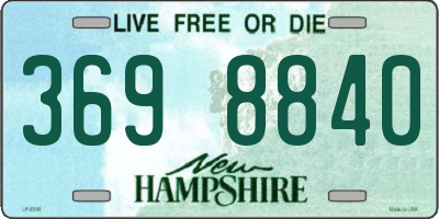 NH license plate 3698840