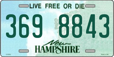 NH license plate 3698843