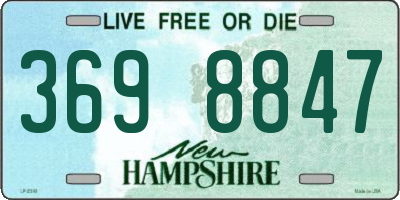 NH license plate 3698847