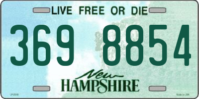 NH license plate 3698854