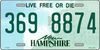 NH license plate 3698874