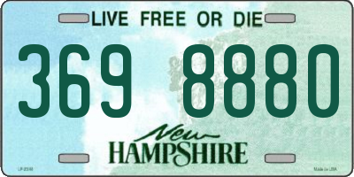 NH license plate 3698880