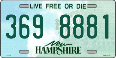 NH license plate 3698881