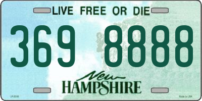 NH license plate 3698888