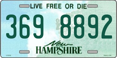 NH license plate 3698892