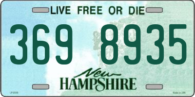 NH license plate 3698935