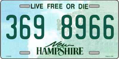 NH license plate 3698966