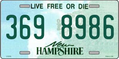 NH license plate 3698986
