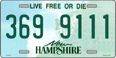 NH license plate 3699111