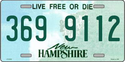 NH license plate 3699112