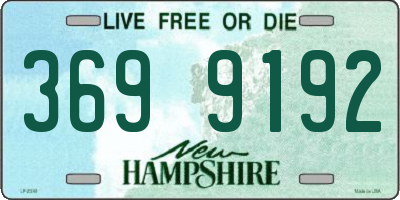 NH license plate 3699192