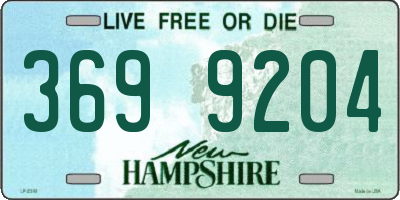 NH license plate 3699204