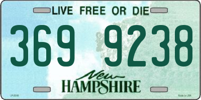 NH license plate 3699238
