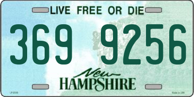 NH license plate 3699256