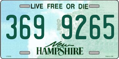 NH license plate 3699265