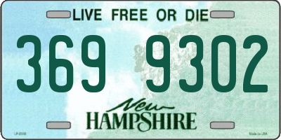 NH license plate 3699302