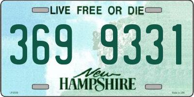 NH license plate 3699331