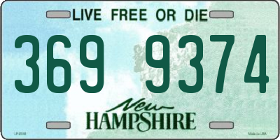 NH license plate 3699374