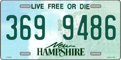NH license plate 3699486