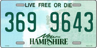 NH license plate 3699643