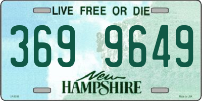 NH license plate 3699649