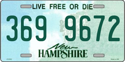 NH license plate 3699672