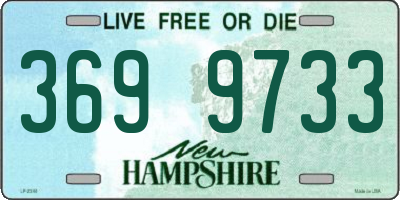 NH license plate 3699733