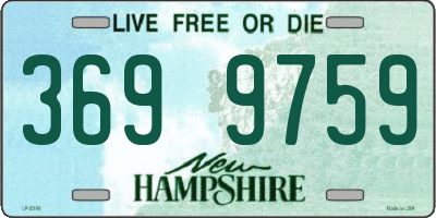 NH license plate 3699759