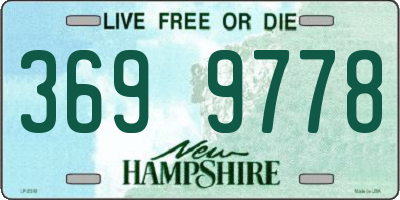 NH license plate 3699778