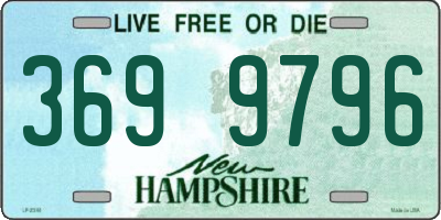 NH license plate 3699796