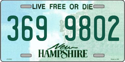 NH license plate 3699802