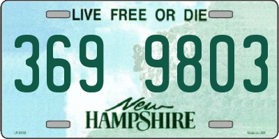 NH license plate 3699803