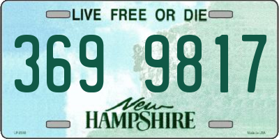 NH license plate 3699817