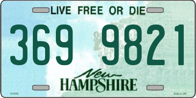 NH license plate 3699821