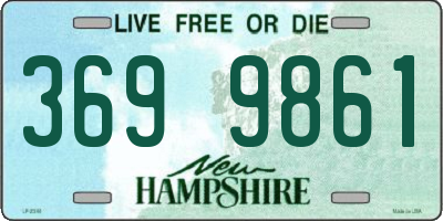 NH license plate 3699861
