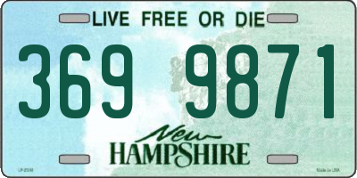 NH license plate 3699871