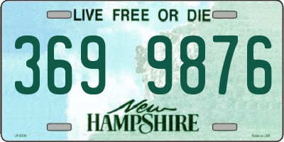 NH license plate 3699876