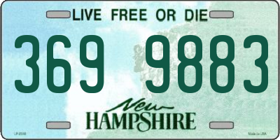 NH license plate 3699883