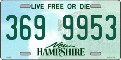 NH license plate 3699953