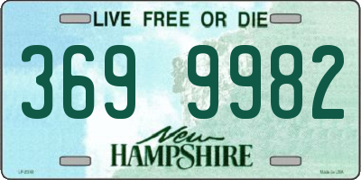 NH license plate 3699982