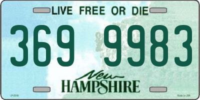 NH license plate 3699983