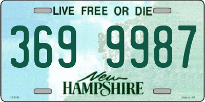 NH license plate 3699987