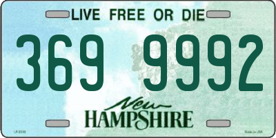 NH license plate 3699992