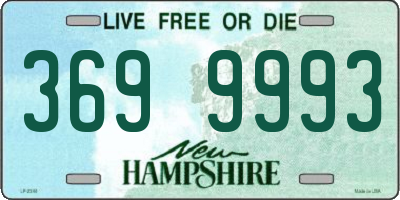 NH license plate 3699993