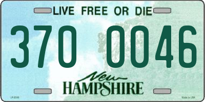 NH license plate 3700046